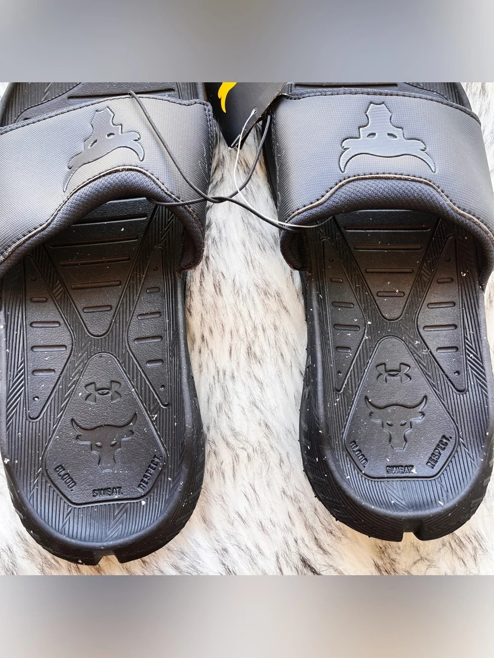 Under Armour Project Rock 3 Slide Adult Sandals Black